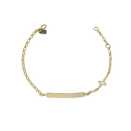 Χρυσό Παιδικό Βραχιόλι / Ταυτότητα Unisex Κ14 (2645)