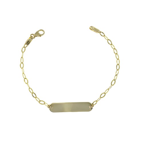 Χρυσό Παιδικό Βραχιόλι / Ταυτότητα Unisex Κ14 (3317)